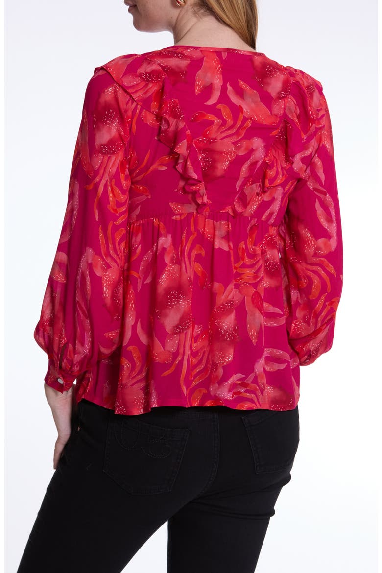 Nori maternity and nursing blouse, Alternate, color, PINK MULTI