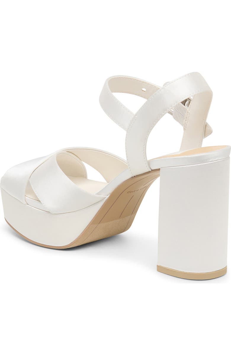 Dolce Vita Ciara Platform Ankle Strap Sandal, Alternate, color, White Satin
