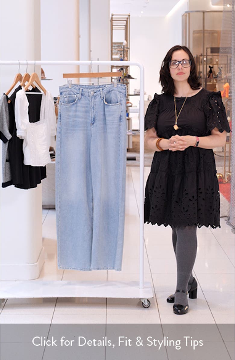 Featherweight Logan Mid Rise Wide Leg Jeans, sales video thumbnail