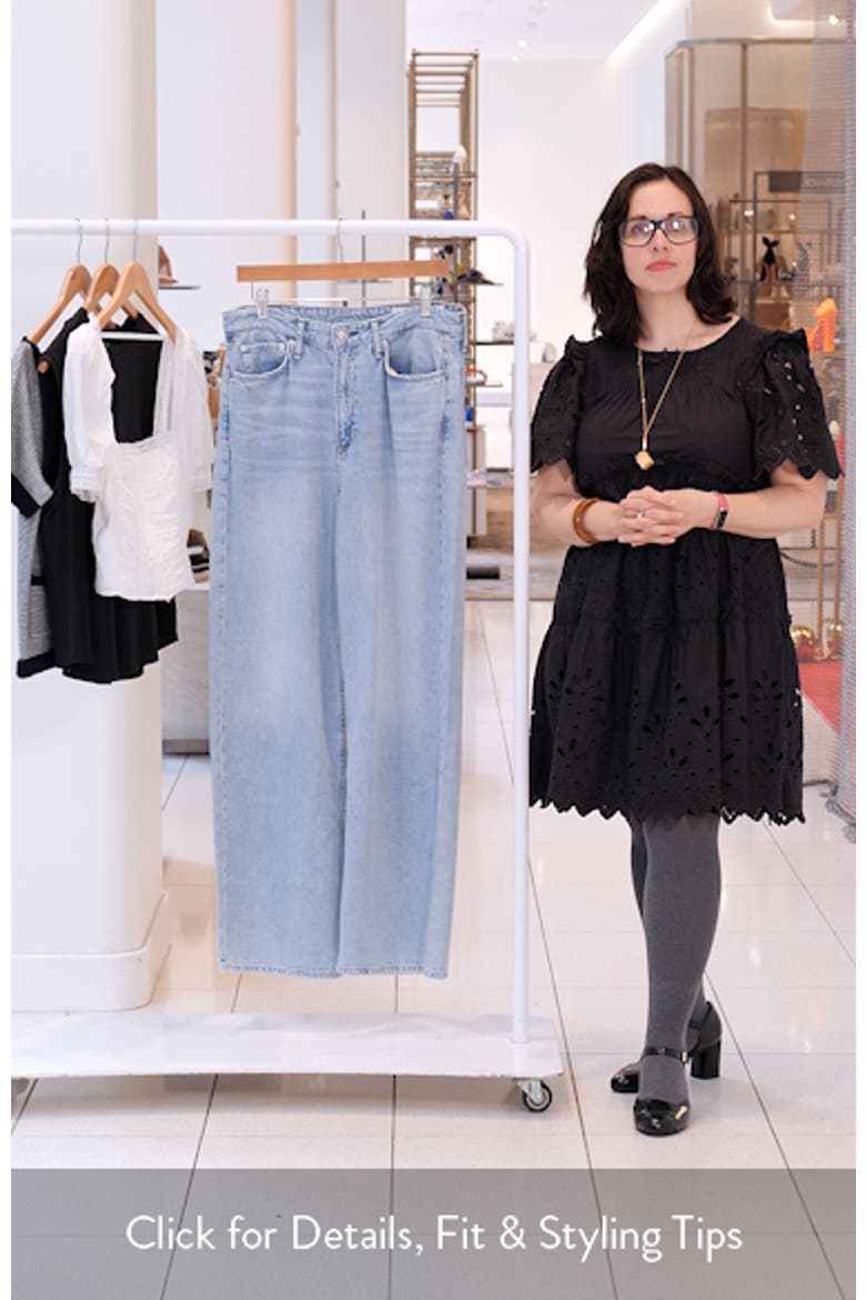 Featherweight Logan Mid Rise Wide Leg Jeans video