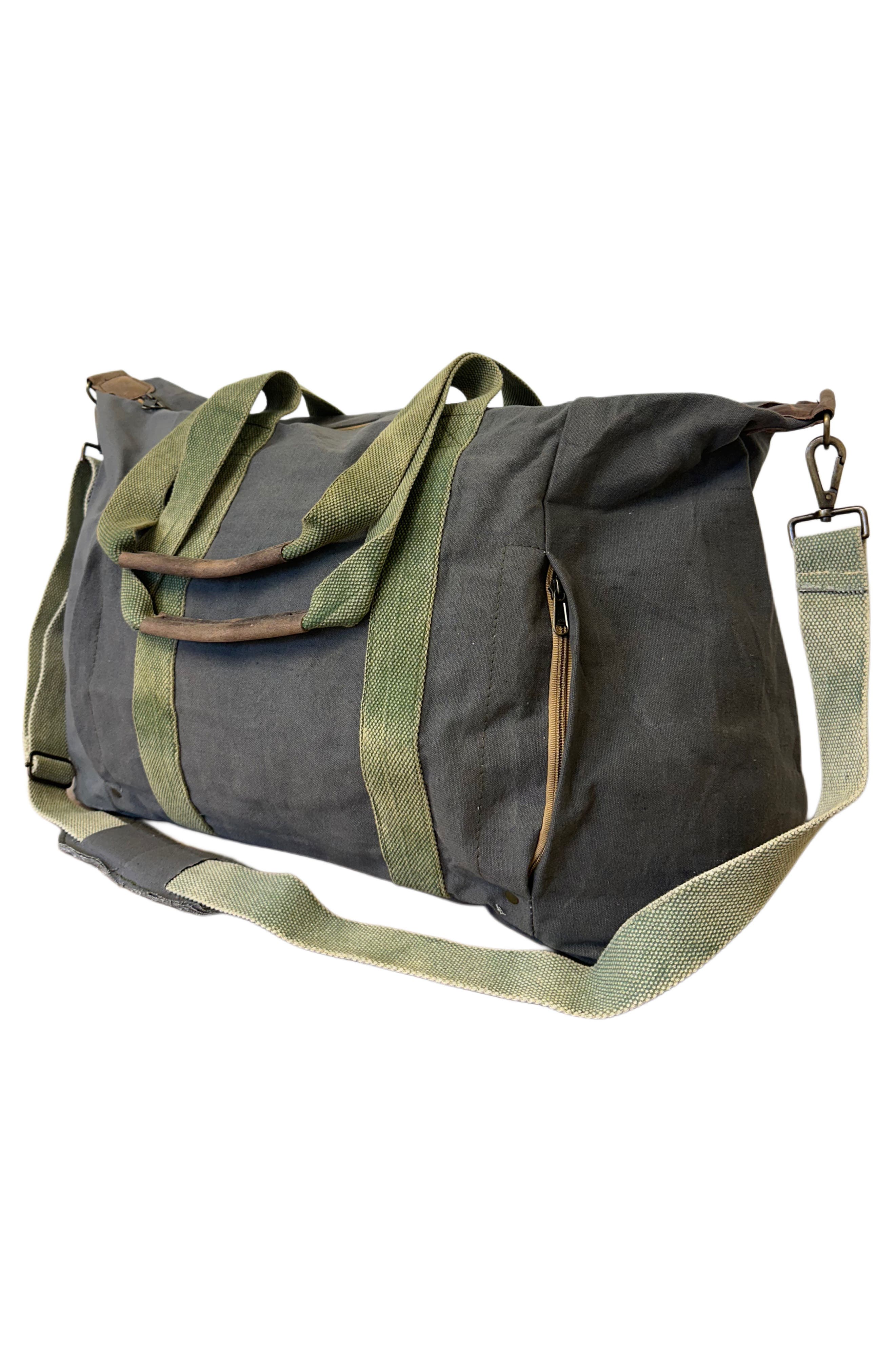 VINTAGE ADDICTION Travel Duffel Bag, Alternate, color, Olive
