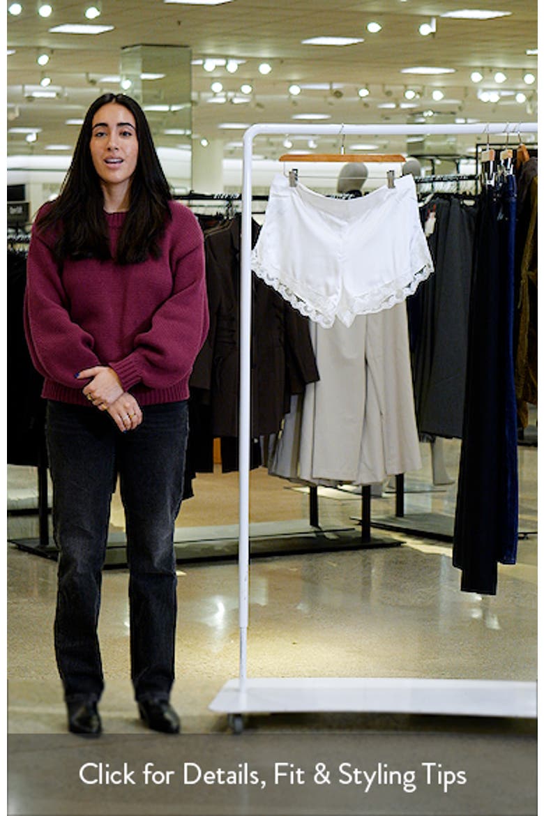 Love Me Lace Trim Silk Blend Shorts video