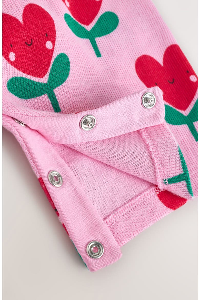 Flower Heart Overalls & Bodysuit Set, Alternate, color, PINK