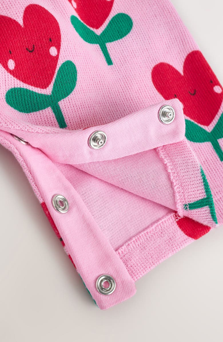 NEXT Flower Heart Overalls & Bodysuit Set, Alternate, color, Pink