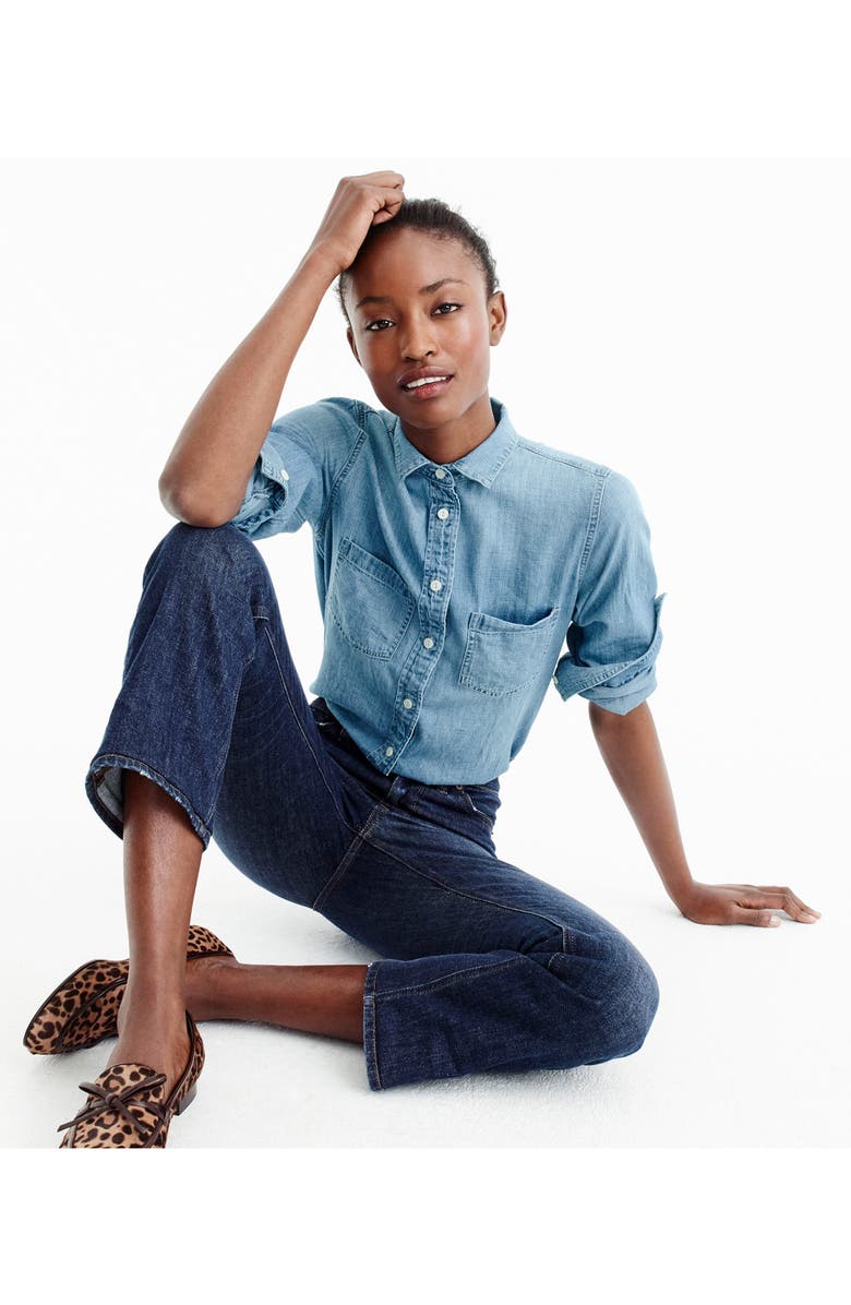 J.Crew Everyday Chambray Shirt, Alternate, color, 