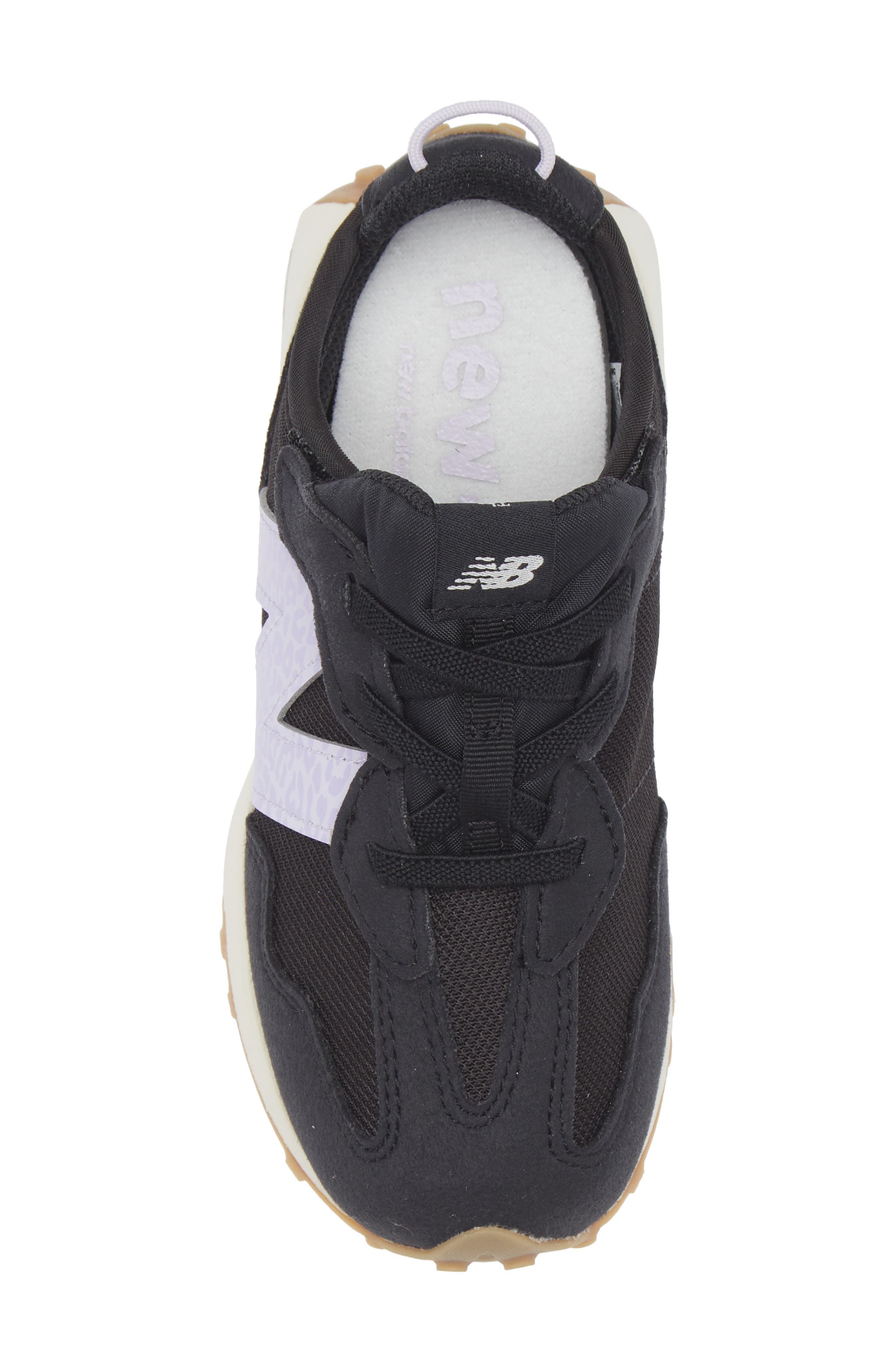 New Balance Kids' 327 Sneaker, Alternate, color, Black/ Bright Lavender