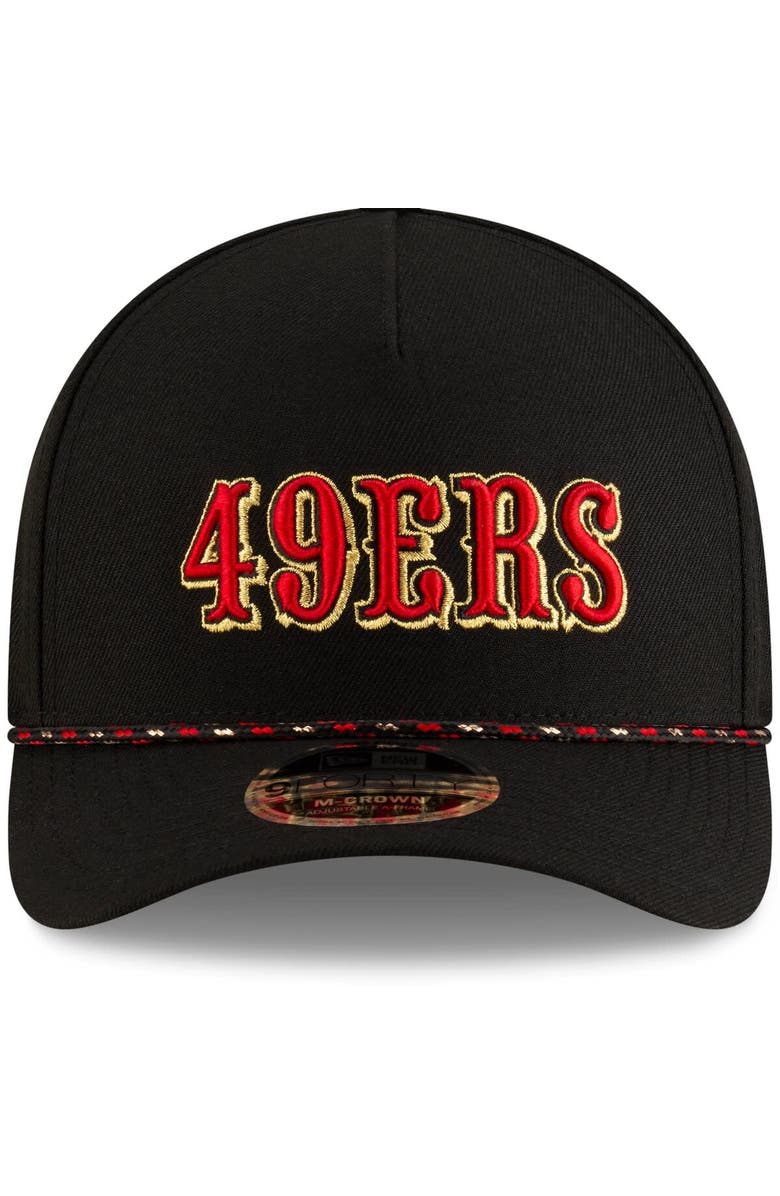 New Era Men's New Era Black San Francisco 49ers 2025 Rivalries Collection Sideline A-Frame 9FORTY Adjustable Hat, Alternate, color, Black