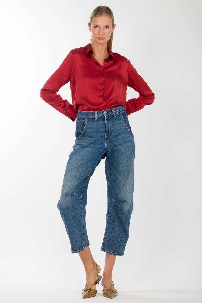 Joanne Blouse, Alternate, color, Orange Red