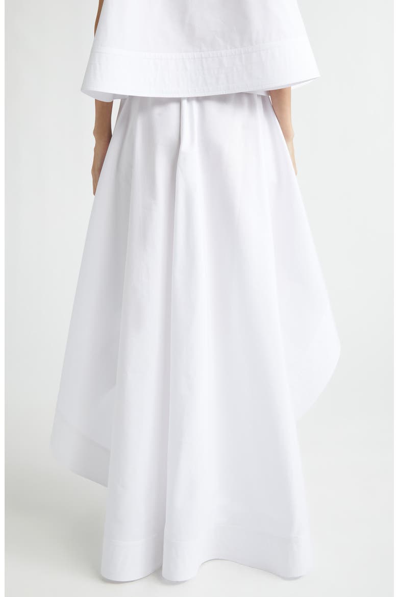 Cotton Poplin High-Low Skirt, Alternate, color, PURE WHITE