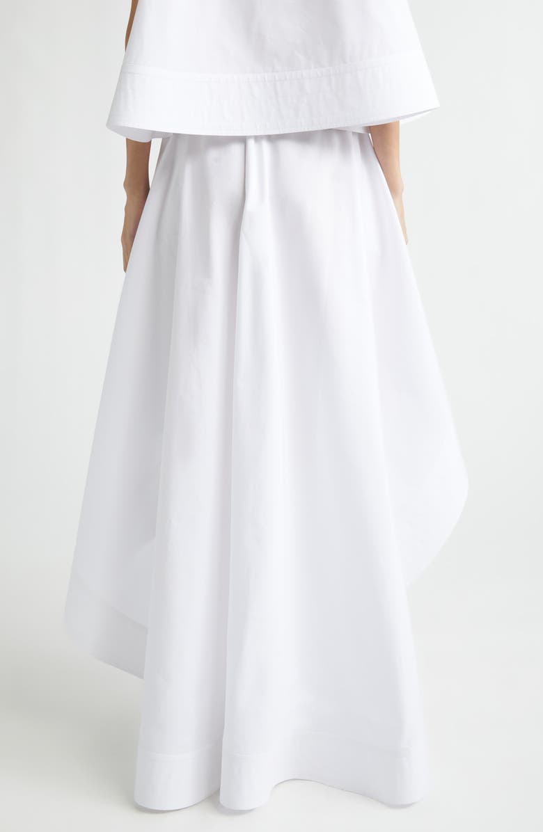 Stella McCartney Cotton Poplin High-Low Skirt, Alternate, color, Pure White