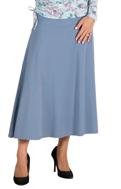 A-Line UPF Midi Skirt