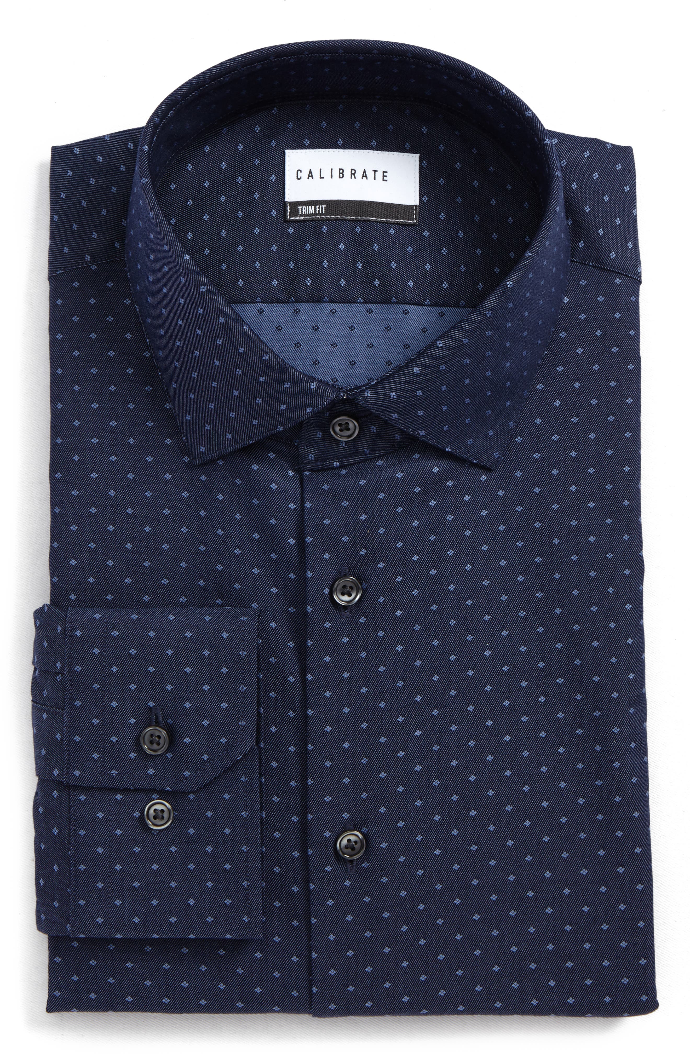 Trim Fit Jacquard Dress Shirt