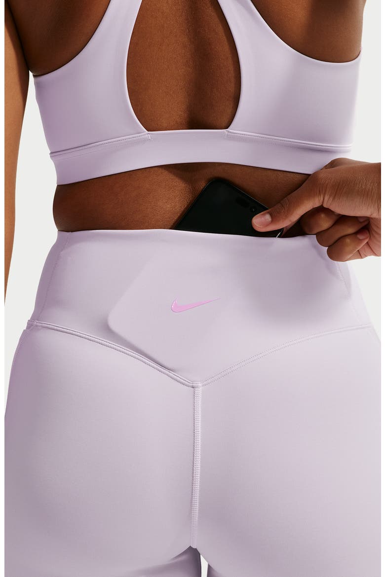 Universa Medium-Support High-Waisted Pocket Biker Shorts, Alternate, color, 583 BLEACHED LILAC/AMETHYST WAVE/PINK RISE