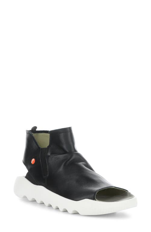 Softinos By Fly London Wish Platform Wedge Sandal In Black