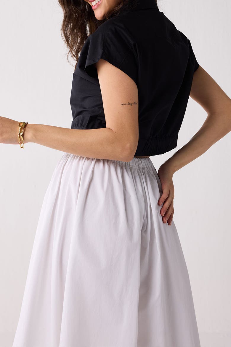 Oversized Crop Shirt, Alternate, color, Black