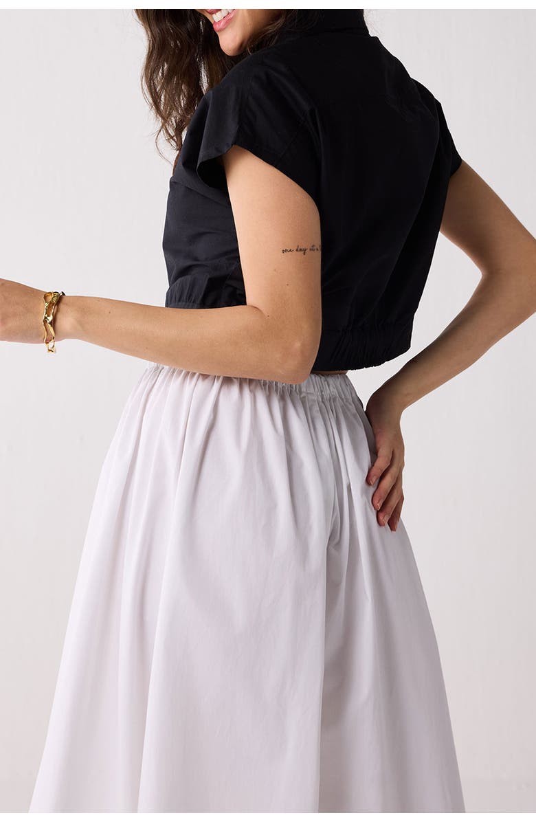 Reistor Oversized Crop Shirt, Alternate, color, Black