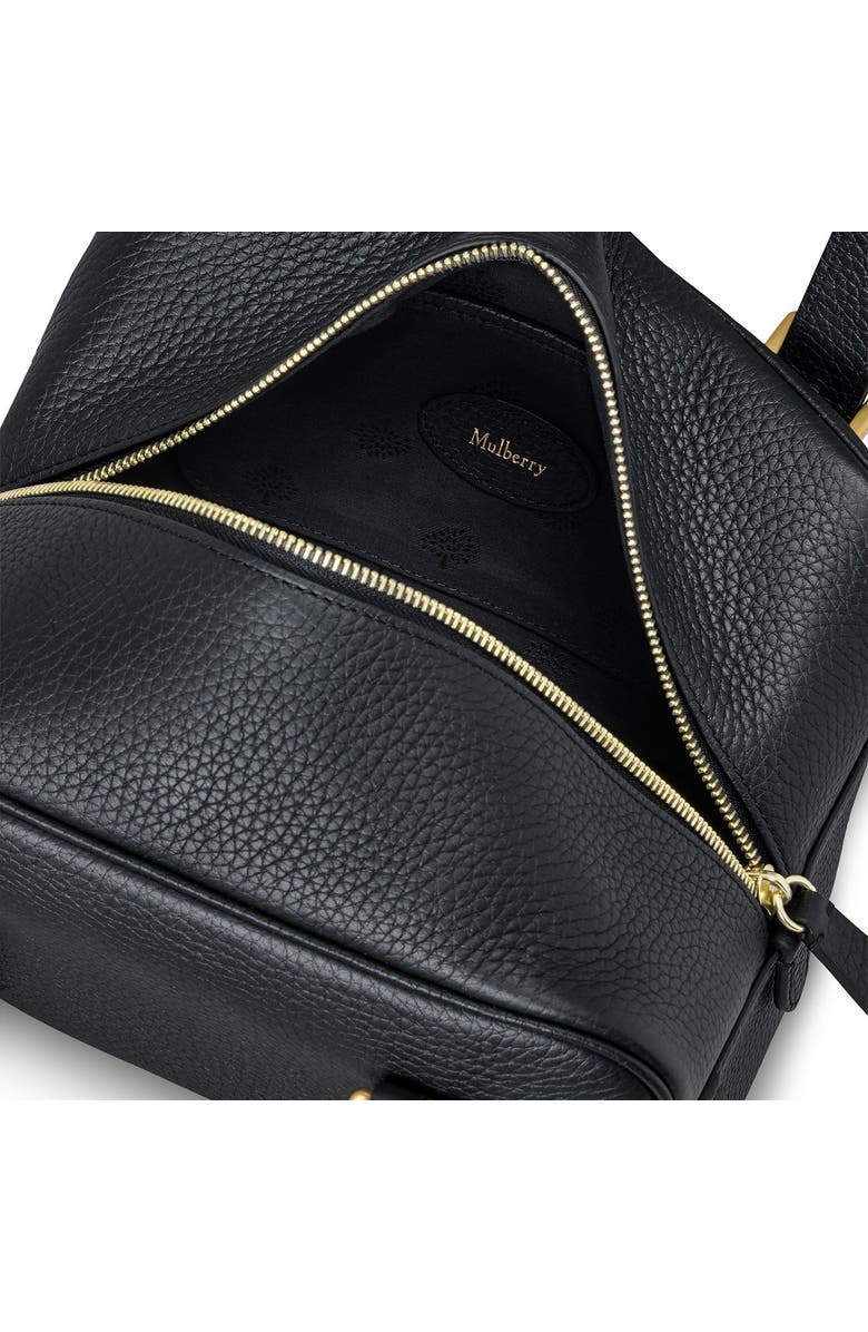 Mulberry Small Boston Heavy Grain Top Handle Bag, Alternate, color, Black