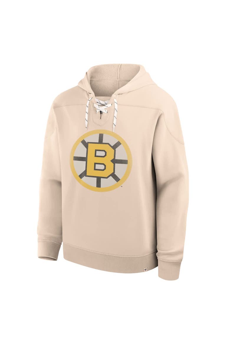 Men's Fanatics Cream Boston Bruins Vintage Hoodie, Alternate, color, Cream