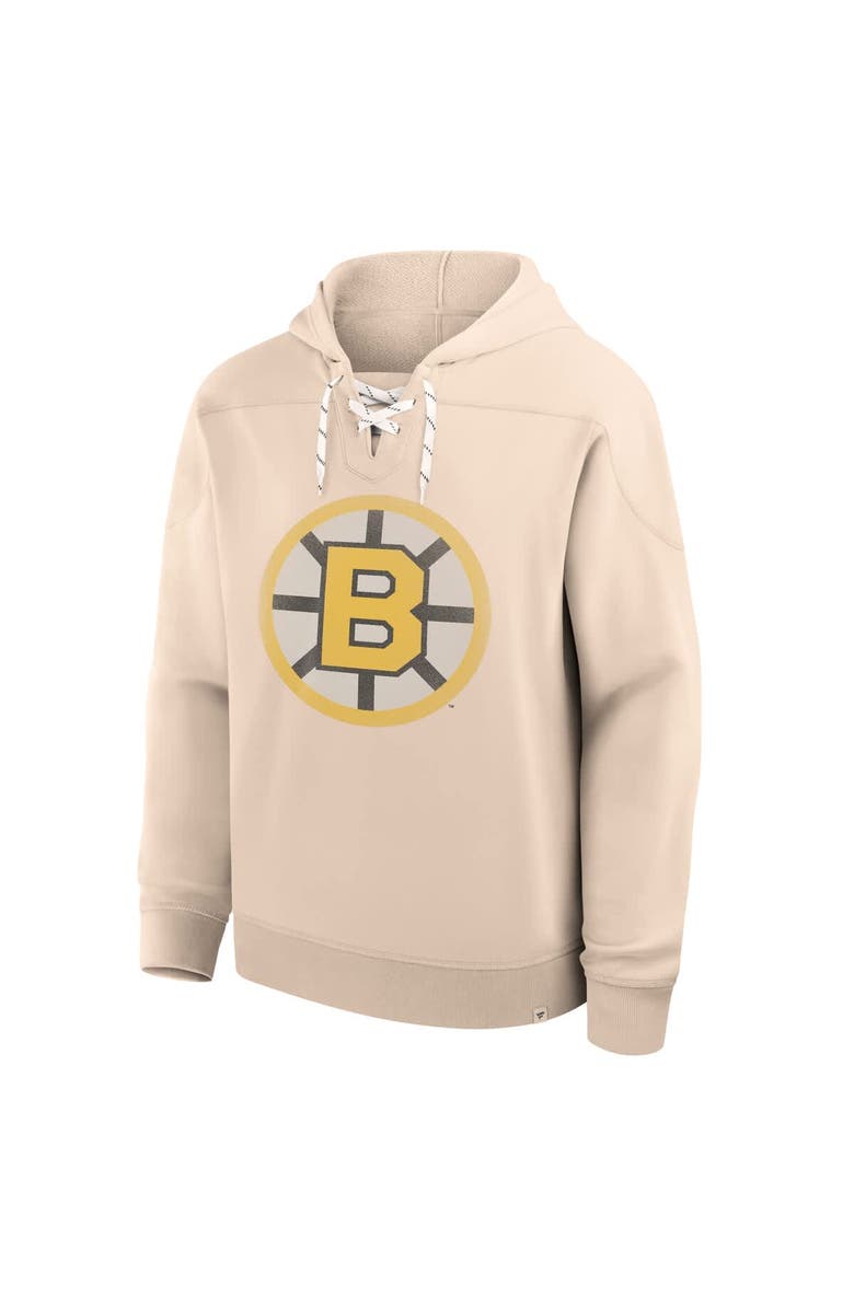 FANATICS Men's Fanatics Cream Boston Bruins Vintage Hoodie, Alternate, color, Cream