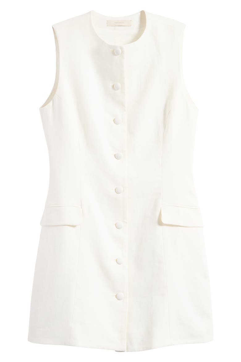 Jane Linen Minidress, Alternate, color, WHITE