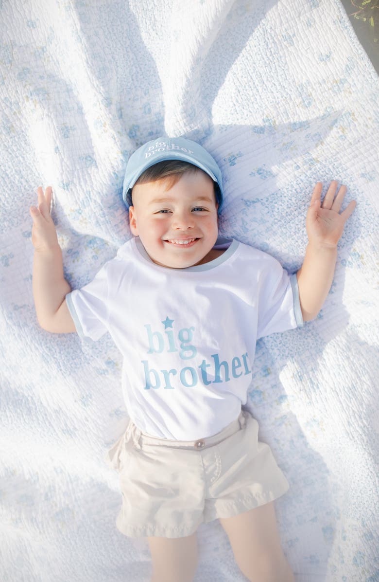 Bits & Bows Big Brother T-Shirt, Alternate, color, White/Blue