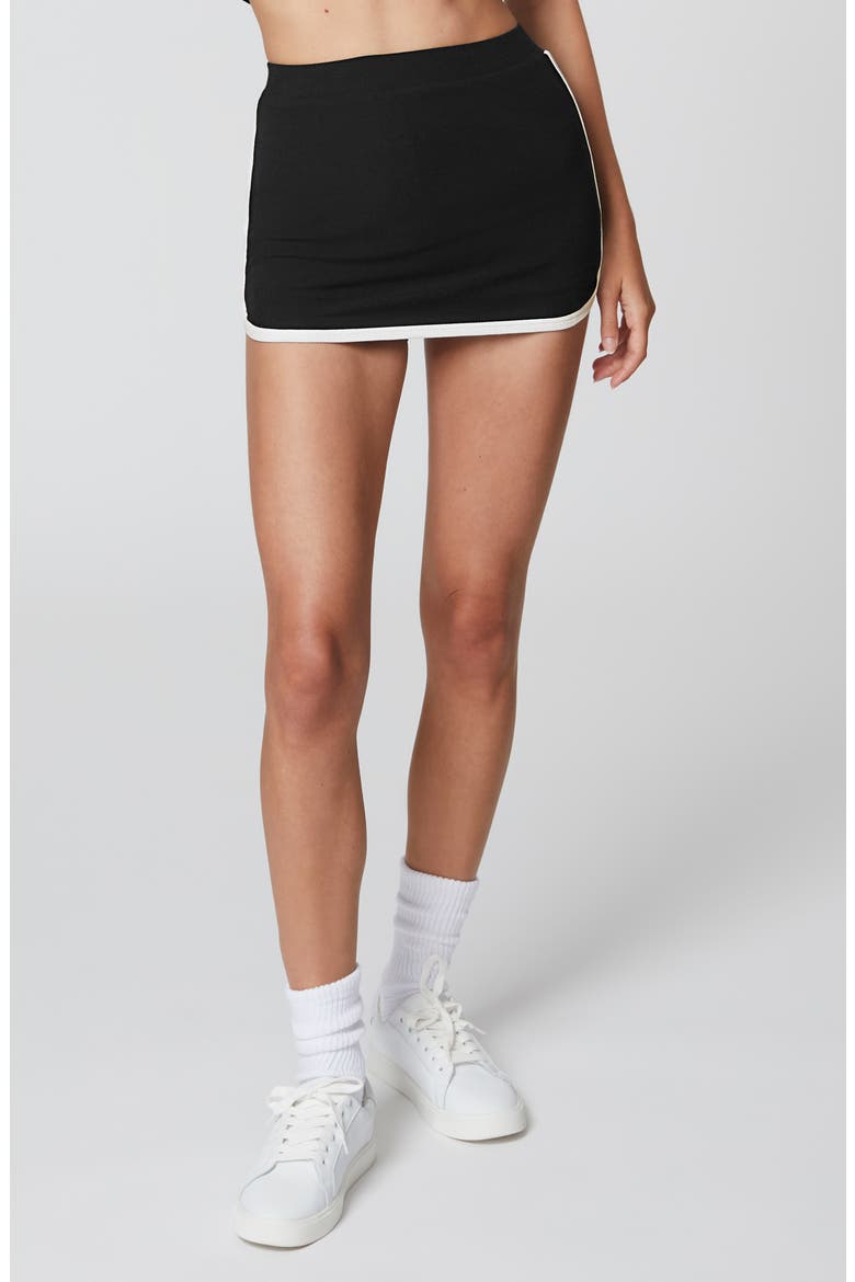Ribbed Skort, Main, color, BLACK