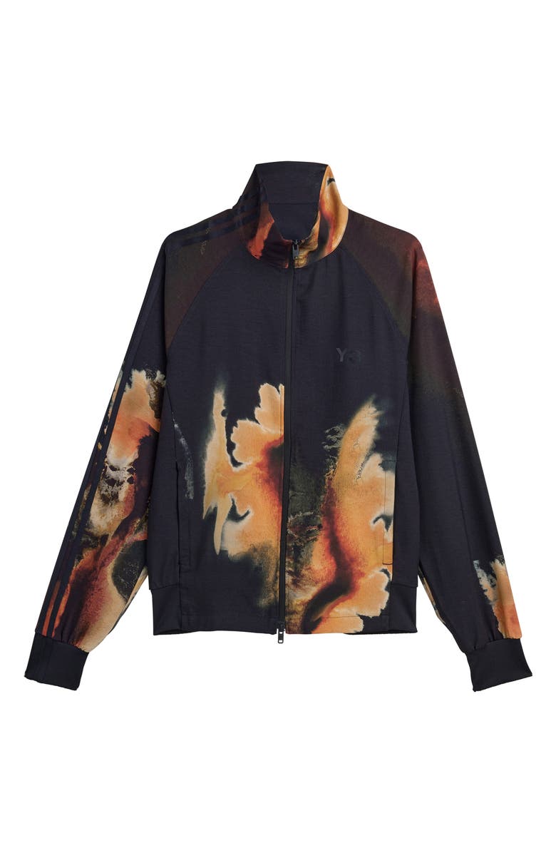 Y-3 Allover Print 3-Stripes Track Jacket, Alternate, color, Black/ Multicolor