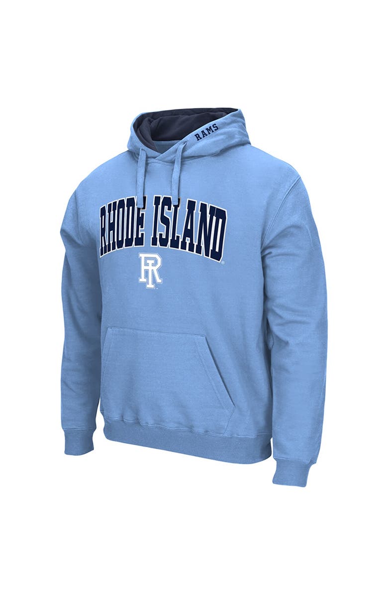 COLOSSEUM Men's Colosseum Light Blue Rhode Island Rams Arch & Logo 3.0 Pullover Hoodie, Alternate, color, Light Blue