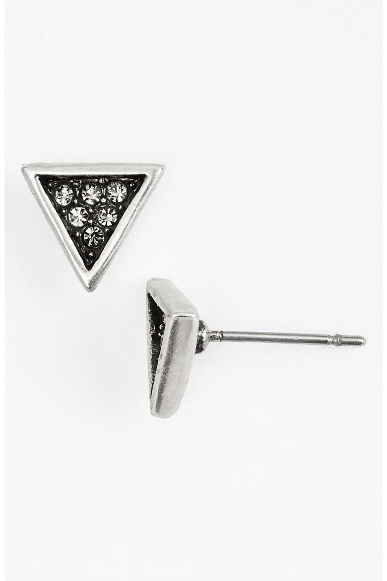 'Electrum' Stud Earrings, Main, color, SILVER