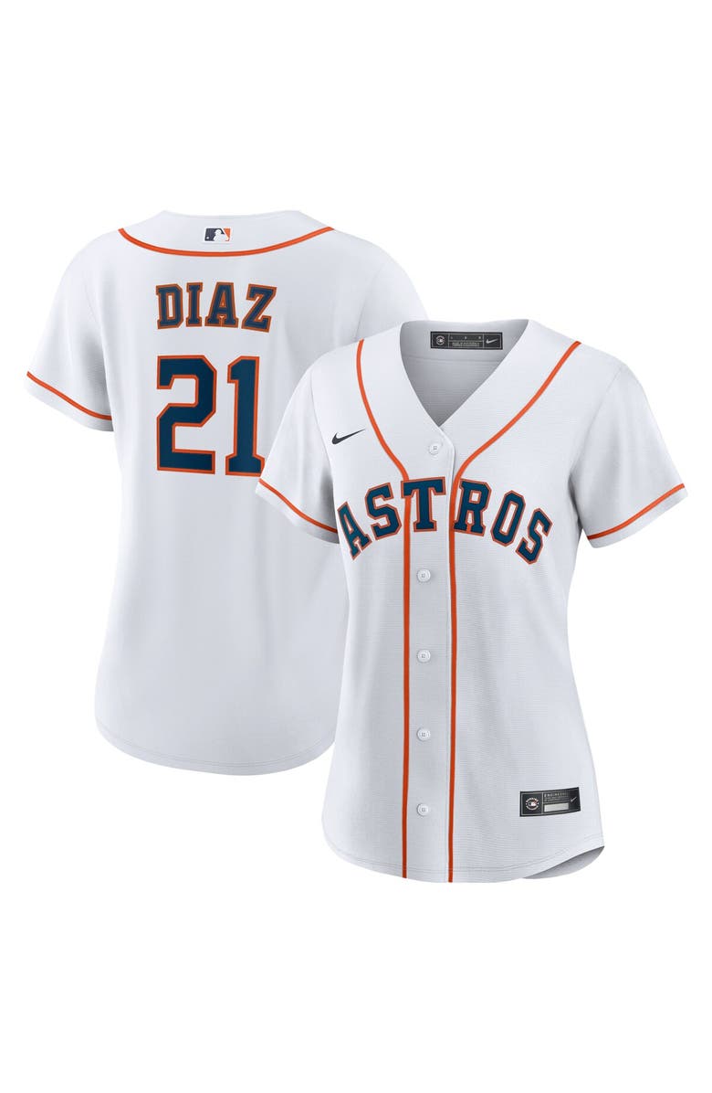 Nike Women's Nike Yainer Diaz White Houston Astros Home Replica Jersey, Main, color, 