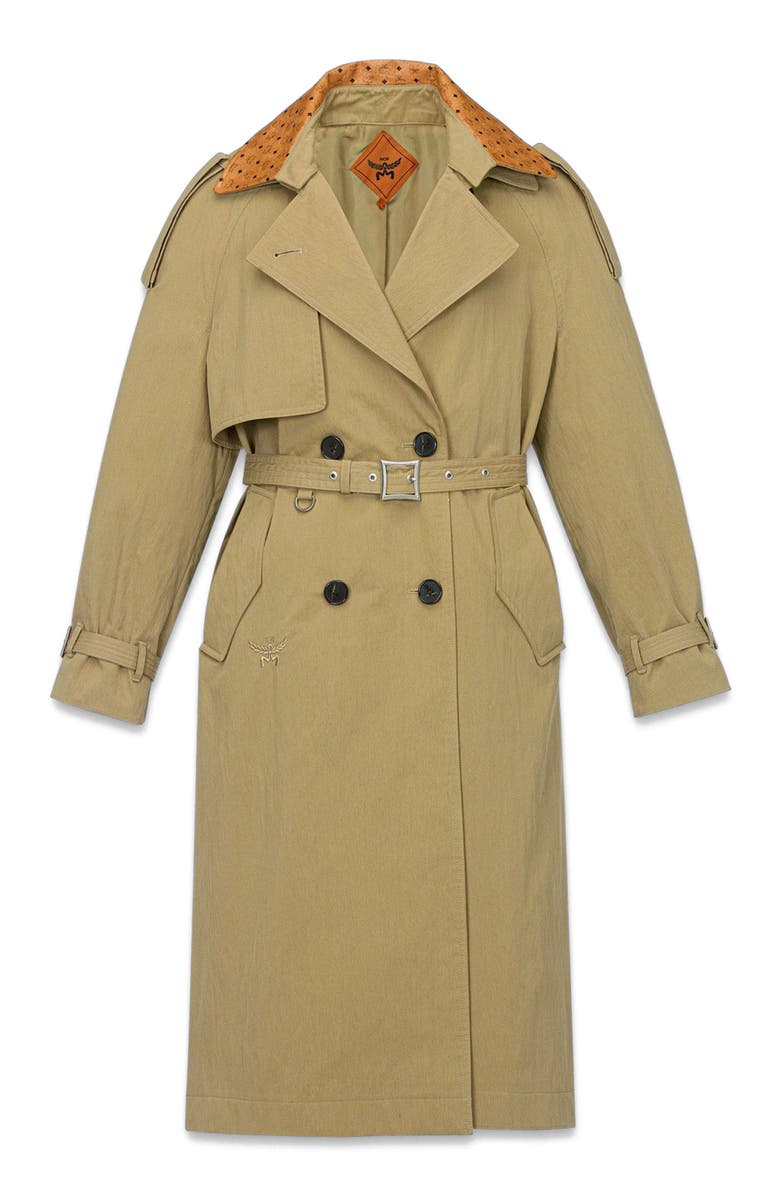 MCM Trench Coat, Alternate, color, Beige