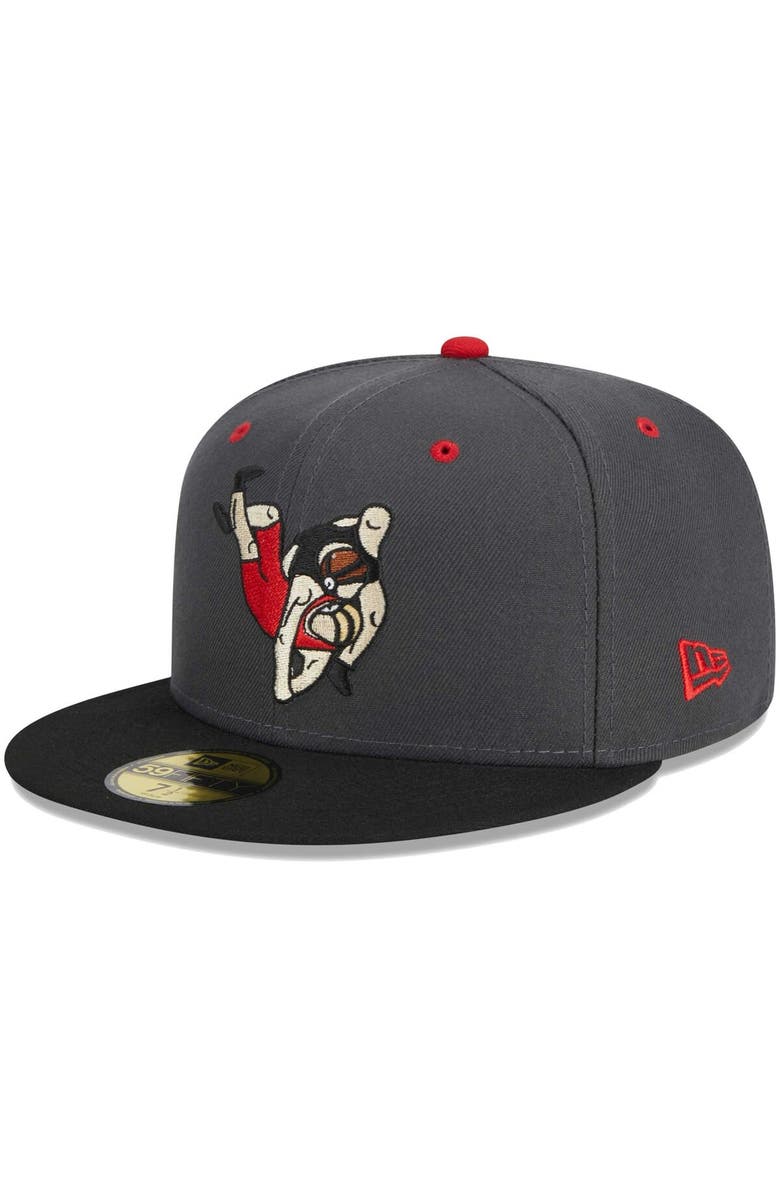 New Era Men's New Era Gray Cedar Rapids Kernels Theme Nights Cedar Rapids Mat Grapplers 59FIFTY Fitted Hat, Main, color, Gray