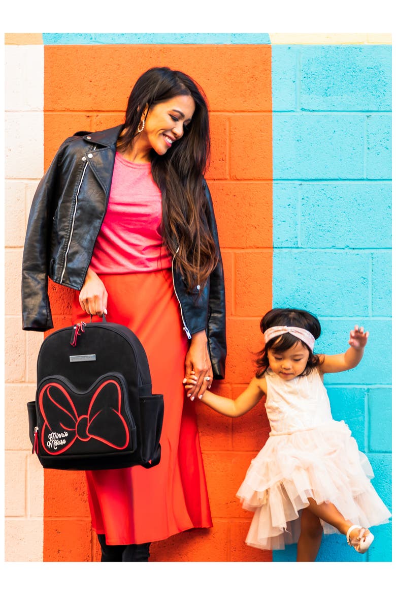 District Signature Minnie Backpack Diaper Bag, Alternate, color, MINNIE MOUSE LEATHERETTE
