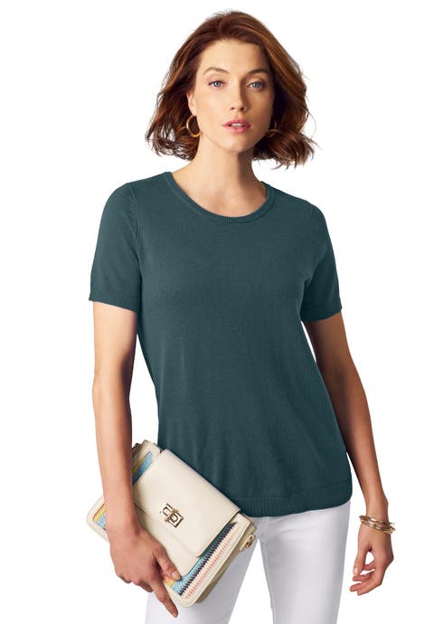 Fine Gauge Crewneck Knit Shell