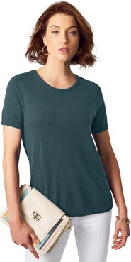 Jessica London Fine Gauge Crewneck Knit Shell