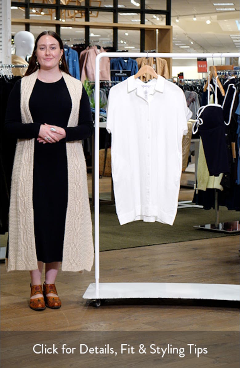 Textured Cover-Up Shirtdress, sales video thumbnail