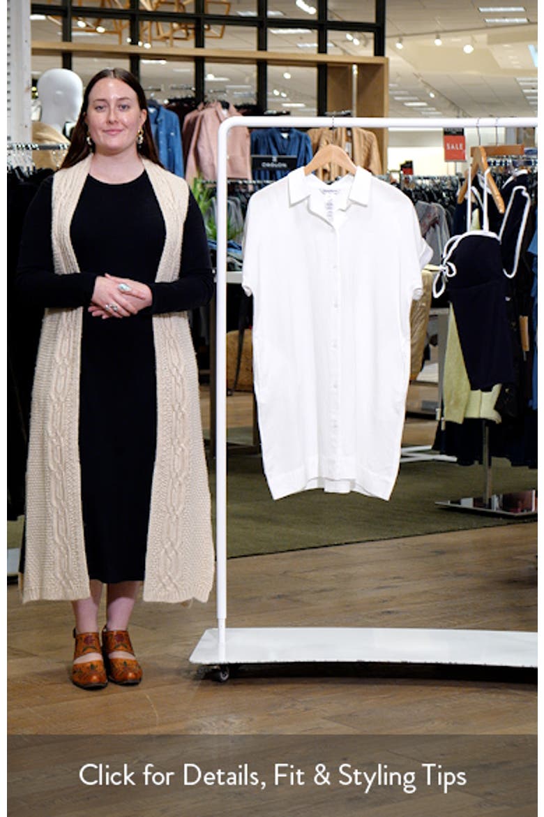 Textured Cover-Up Shirtdress video