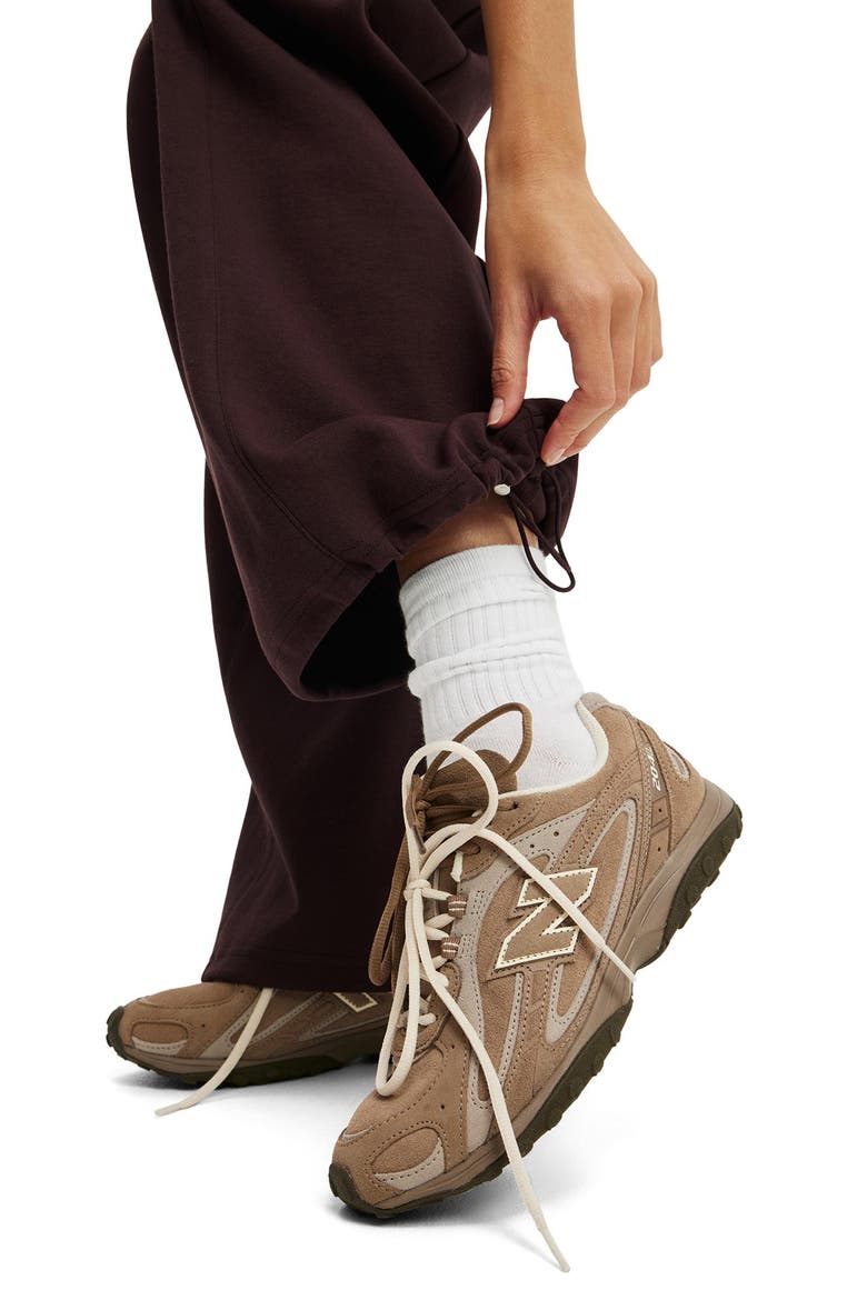 Women's Active Summer Fleece Adjustable Hem Sweatpant, Alternate, color, Italian Plum