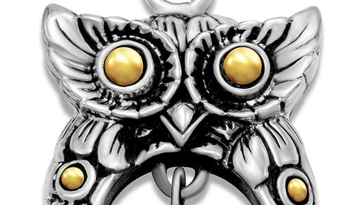 Samuel B. Two-tone Citrine Owl Pendant In Yellow