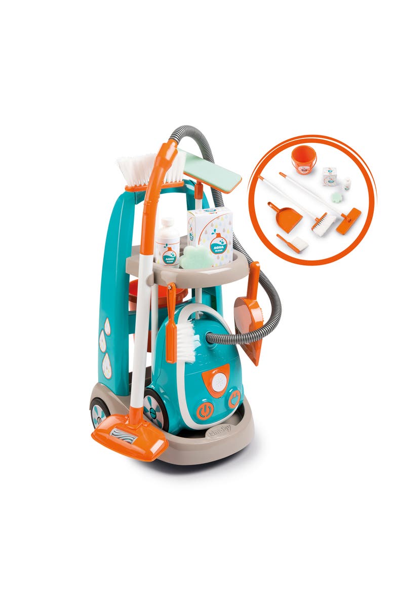 Kids Cleaning Trolley Pretend Play Toy, Main, color, Multicolored