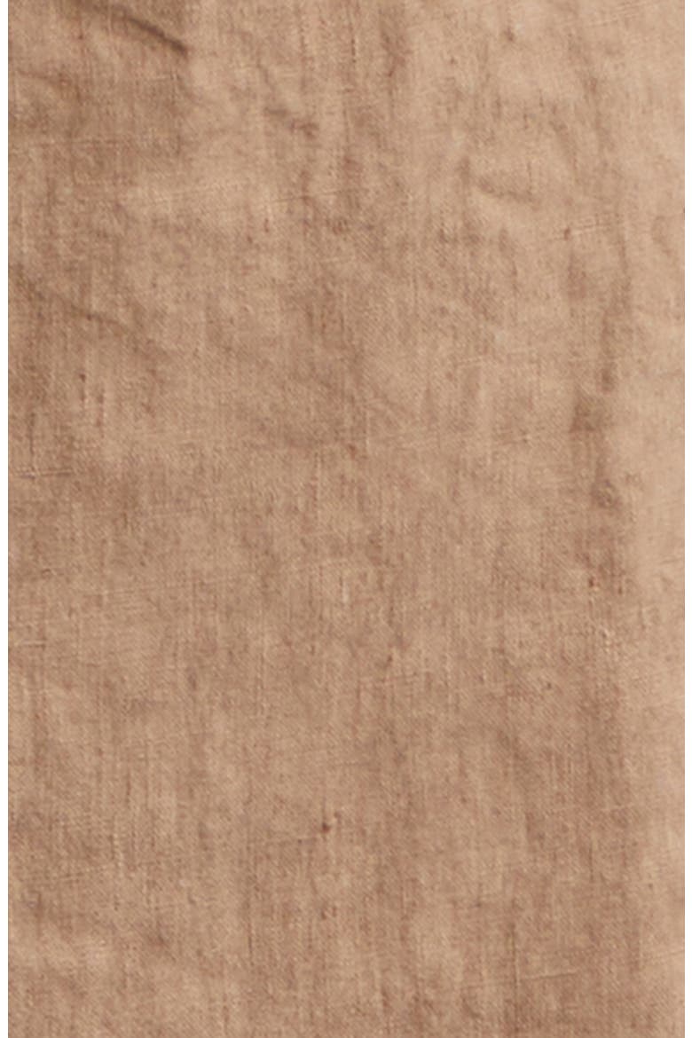 Pleated Longline Linen Shorts, Alternate, color, CLAY