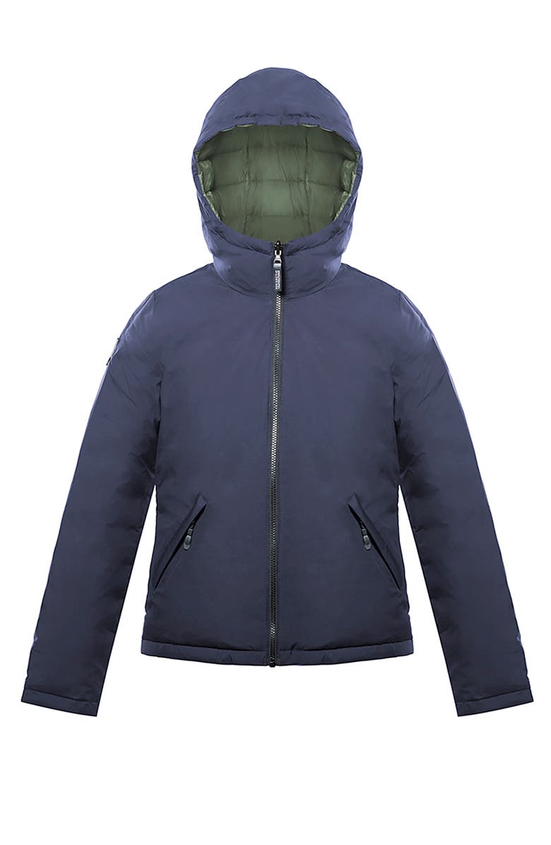 Triple F.A.T. Goose Versa Women's Reversible Down Puffer, Alternate, color, Navy