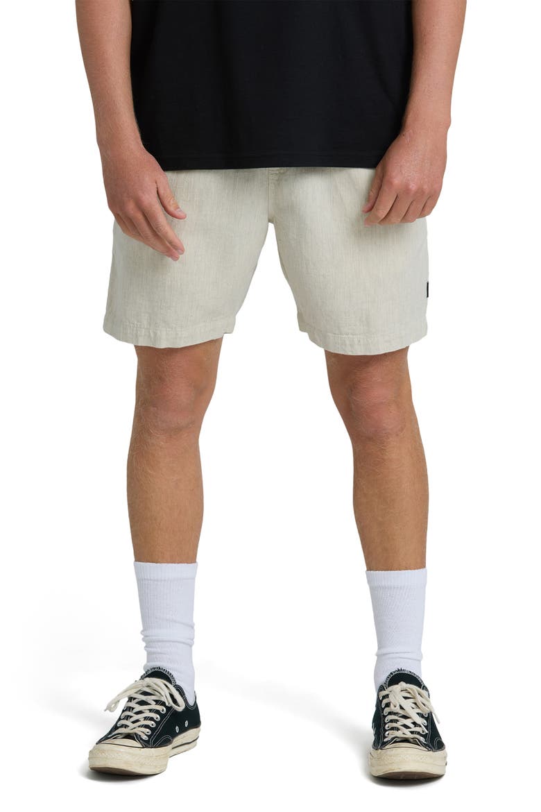 Sano Cotton & Linen Walk Short, Main, color, CHINO HEATHER
