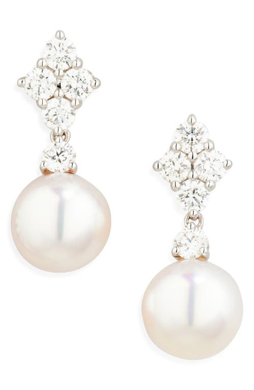 Mikimoto Akoya Pearl & Diamond Earrings in Pearl/White Gold  product