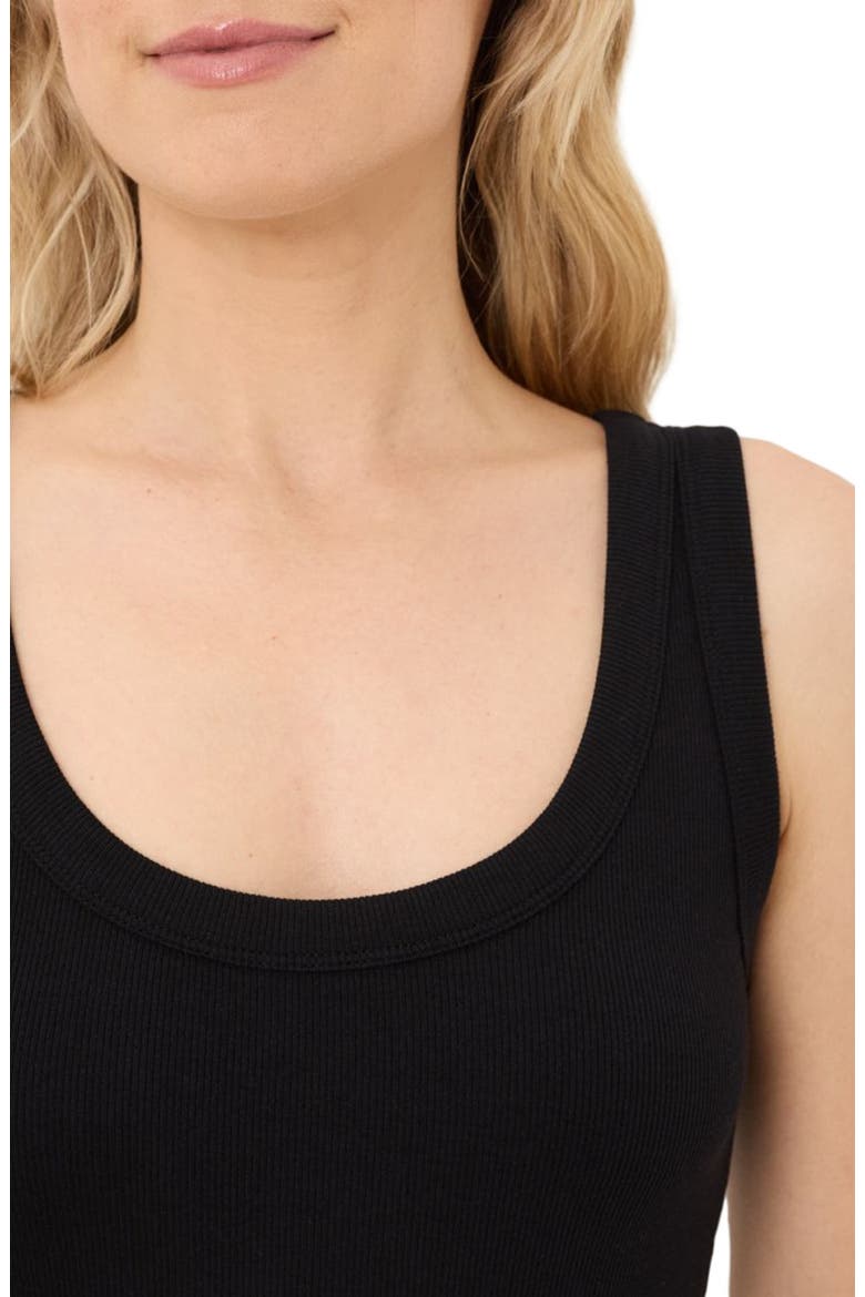 Perfect Rib Scoop Neck Tank Made With Organic Cotton, Alternate, color, Black
