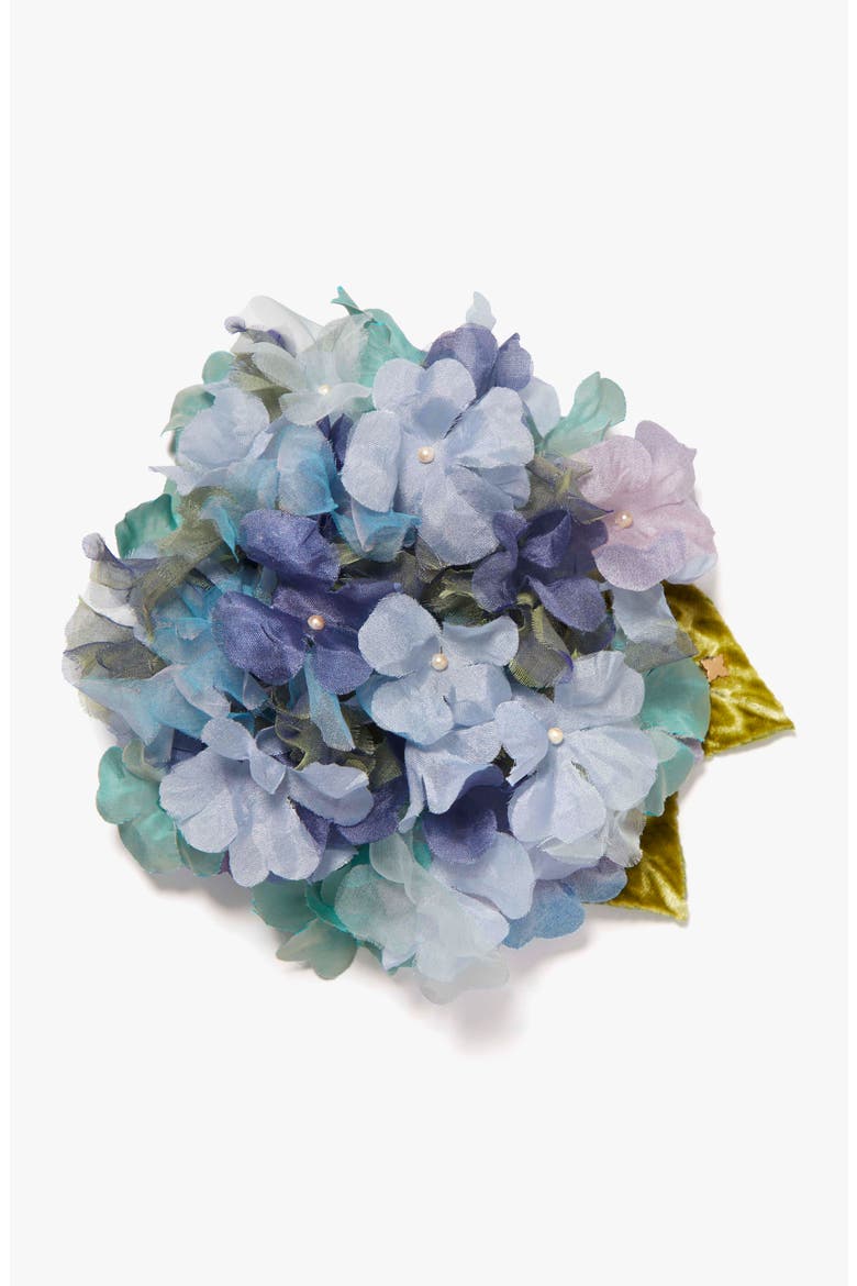 The Blue Hydrangea Floral Brooch, Main, color, Blue