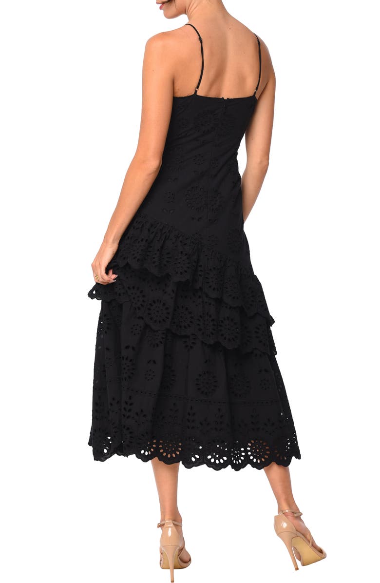 CIEBON Gudrun Cotton Eyelet Ruffle Dress, Alternate, color, 