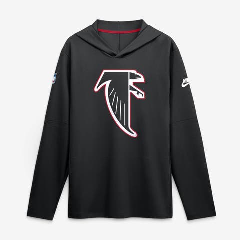 Men's Nike Black Atlanta Falcons Sideline Alternate Lightweight Long Sleeve Hooded Dri-FIT T-Shirt