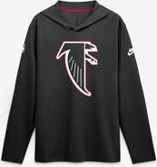 Nike Men's Nike Black Atlanta Falcons Sideline Alternate Lightweight Long Sleeve Hooded Dri-FIT T-Shirt