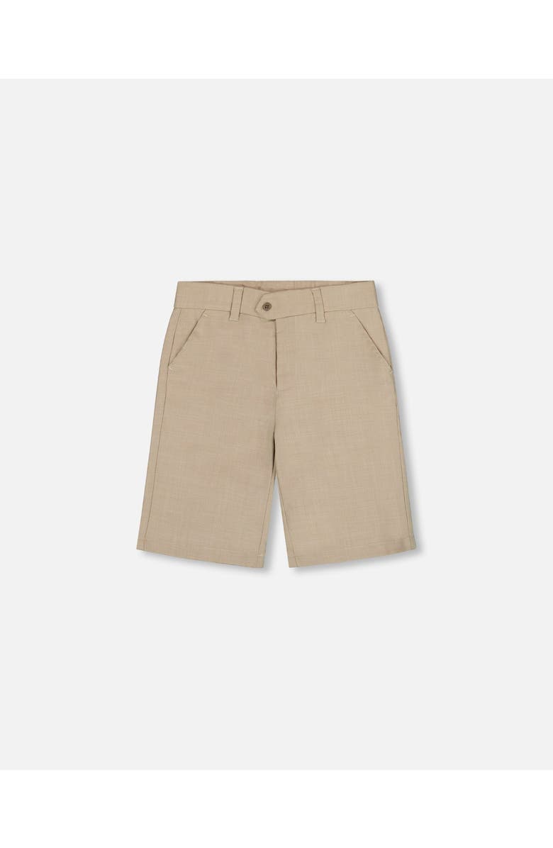 Deux par Deux Boy's Slant Pocket Bermuda Shorts Light Taupe, Main, color, Light Taupe